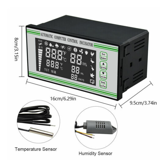 5 Modes Xm-18S Controller Chicken Duck Incubation Humidity Temperature Sensor image {2}