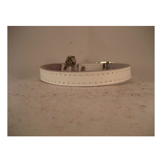 LEATHER WHITE CAT COLLAR image {2}