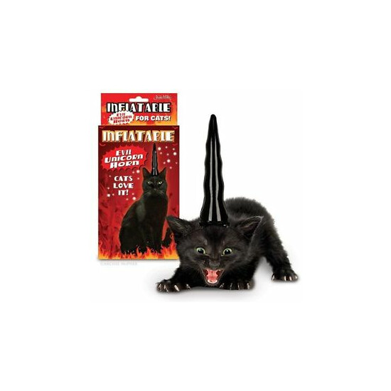 Inflatable Evil Unicorn Horn for Cats image {1}
