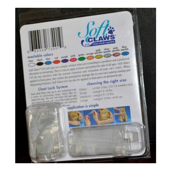 SOFT CLAWS NAIL CAPS for Cats CLEAR for LARGE Cats Brand NEW image {3}
