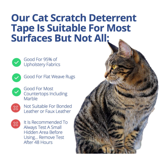 10-Pack Cat Scratch Deterrent Tape – Double Sided Anti Cats Scratching Sticker image {4}