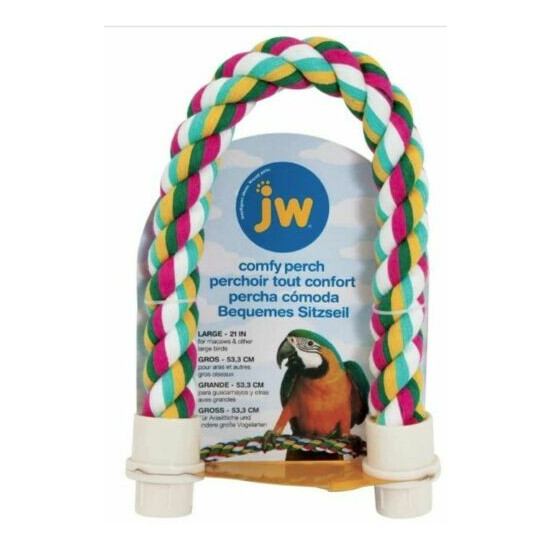 JW Pet Flexible Multi-Color Comfy Rope Perch 21" Large 1 count image {1}