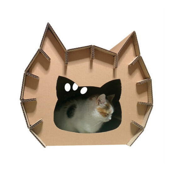 Meow Cardboard Cat House image {1}