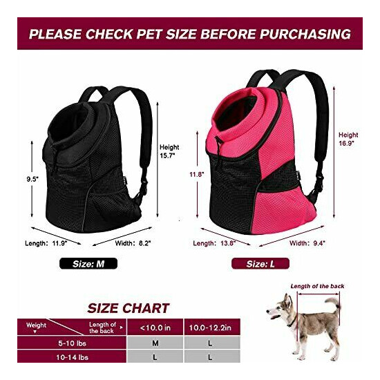  Cat Carrier Front Dog Backpack, Airline Approved Outdoor Travel Backpack with  image {3}