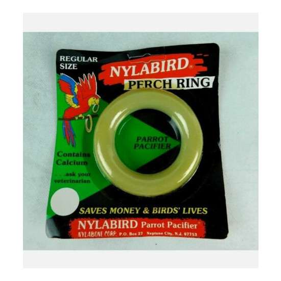 Nylabone Nylabird Perch Ring Toy Parrot Pacifier Regular Size 3 1/2" N-206 Dog  image {1}