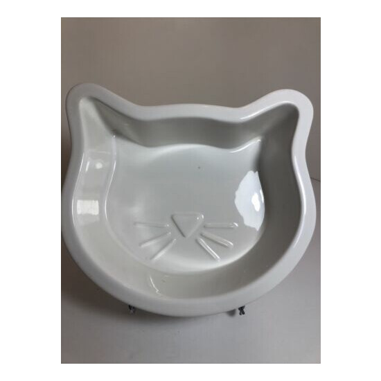White Kitty Cat Head/Face Shaped Ceramic Bowl Cat Dish Candy Dish O.R.E.  image {1}