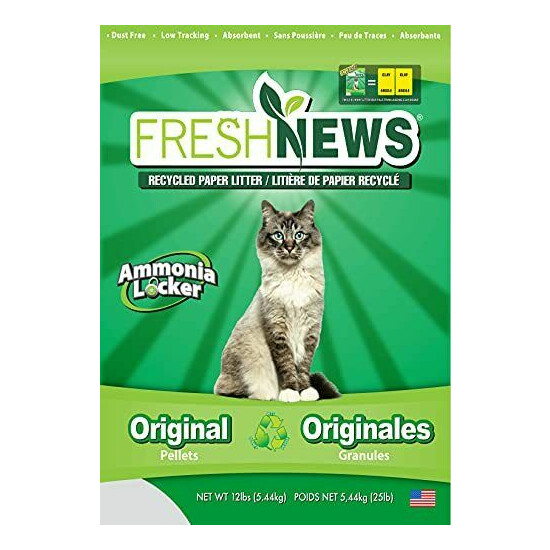 Fresh News Recycled Paper Original Pellet Multi-Cat Litter image {1}