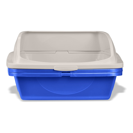 Cat Pan Litter Box With Frame Blue And Gray19'' x 15.13'' Easy to Clean NEW image {2}