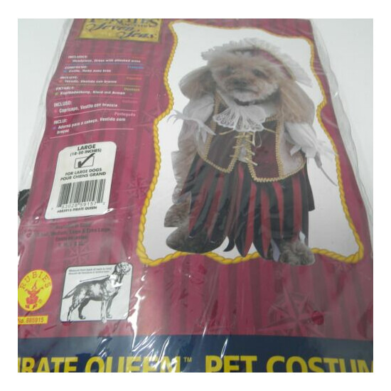 PIRATE QUEEN OF THE SEVEN SEAS Dress Dog Pet Halloween Costume Large image {1}