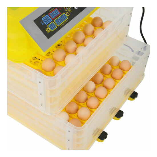 2 in1 120W 112-Egg Incubator Chicken Duck Bird Auto-Turning Digital Control image {1}