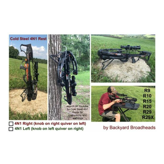 Ravin Crossbow Hanger Bipod Rest and Kickstand Cold Steel 4N1 Rest Four In One Thumb {3}