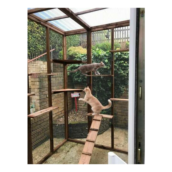Catio Cat Lean to 8ft x 4ft x 7.5ft Secure Safe Garden Pet Run Accessories 1/2x1 image {2}