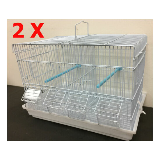 Lot 2 Breeding Bird Cage For Aviary Finch Canary Budgie Lovebird With Divider  image {1}