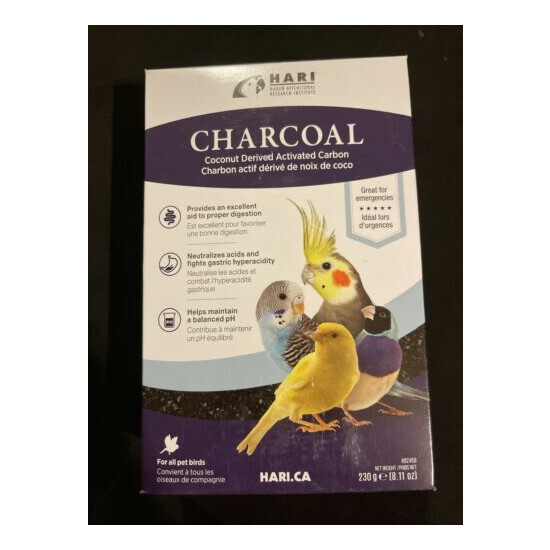 HARI Charcoal 8.11oz (230g) Supplement For Pet Birds by Hagen B2459 image {1}