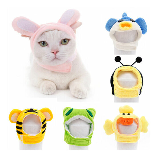 Pet Puppy Dog Cat Hat Cartoon Animals Shaped Headwear Cosplay Costume Prop Caps image {1}