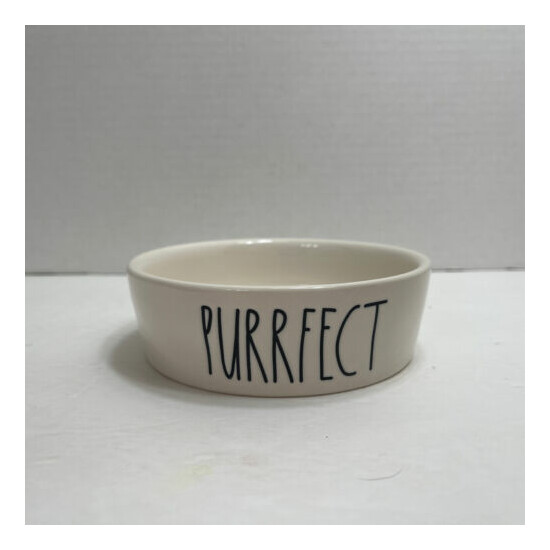 New Rae Dunn by Magenta PURRFECT Ceramic Cat Pet Water/Food Dish 5"  image {3}