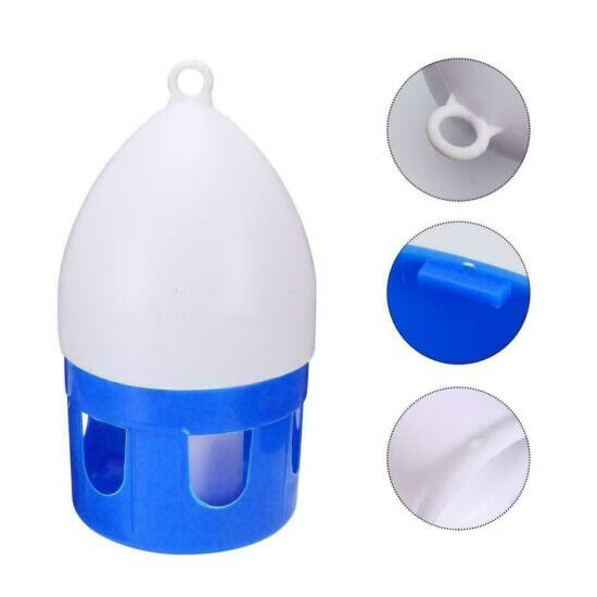 Pet Bird Water Drinker Feeder 6l Pigeon Handle Plastic Pot Container Supplies image {2}