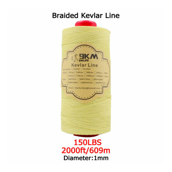 Kevlar Line Rope Braided 40-2000lbs Camping Fishing Assist Cord Made with Kevlar Thumb {13}