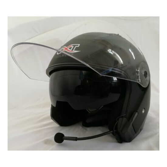 MX-BTX1 Bluetooth PTT Helmet Intercomm Dual Visors PPG Paragliding Motorcycle XL image {1}