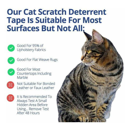 Di and Drew 10 Pack Cat Scratch Deterrent Tape,Double Sided Anti Cats Scratching image {4}