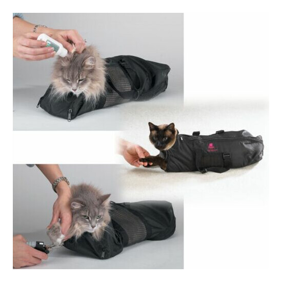 CAT GROOMING&CARE BAG Restraint System Nail Clipping Carrier Bath Bathing*3 SIZE image {4}