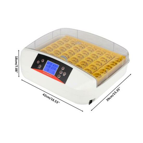 42 Eggs Practical Automatic Poultry Incubator with Egg Candler US Standard image {3}