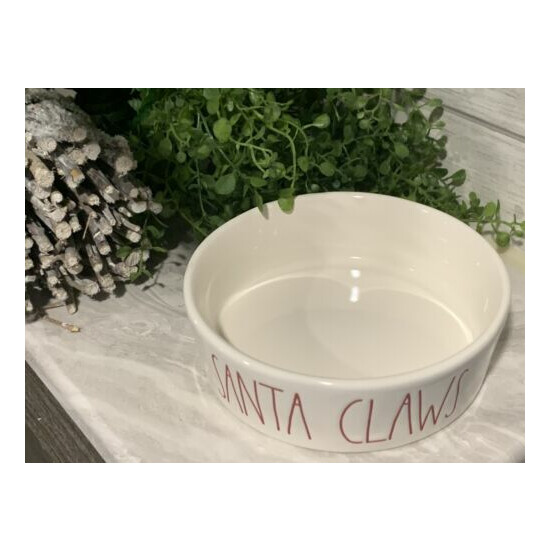 Rae Dunn SANTA CLAWS Cat Dish Bowl Pet Christmas Holiday *Brand New D4 image {3}