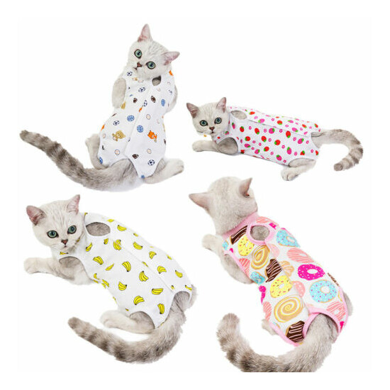 Pet Cat Surgery Post Operative Clothes Cat Recovery Suit Cotton Dog Care Clothes image {1}