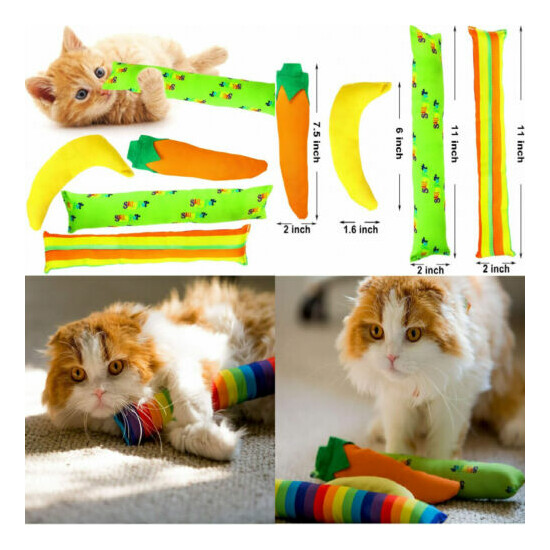 Youngever 4 Pack Cat Kicker Toys, Kitty Kick Stick, Catnip Cat...  image {1}