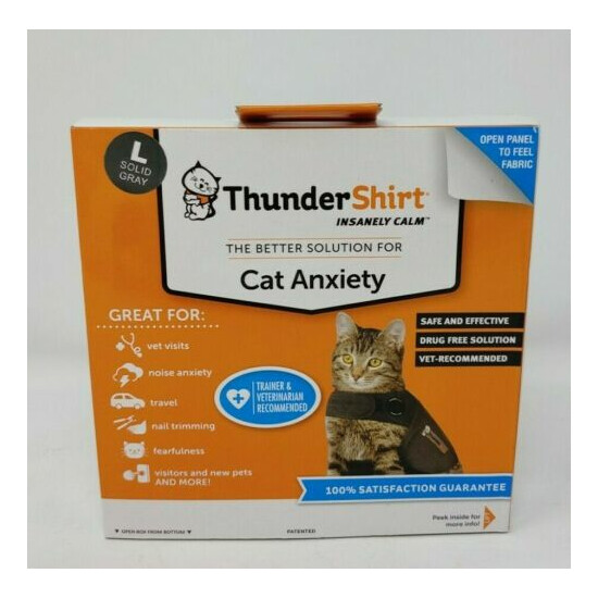 ThunderShirt for Large (Over 13 Pounds) Cats (Solid Gray) #1585 image {1}