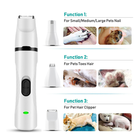 New Pet Dog Cat Hair Clipper Trimmer Nail Grinder Shaver Cordless Grooming Kits image {2}