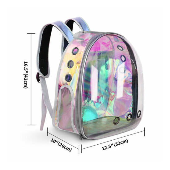 Cat Portable Bag Breathable Mesh Travel Pet Carrier Outdoor Transparent Backpack image {2}