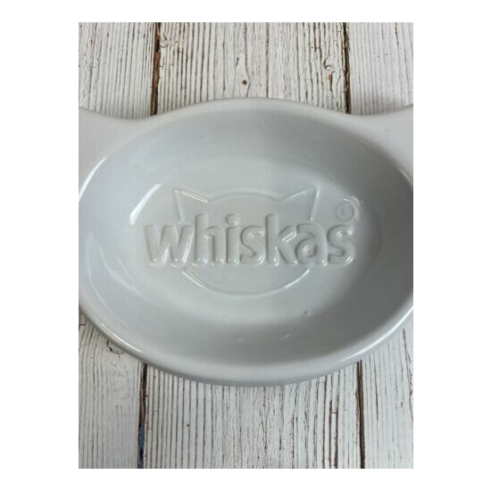 Whiskas Cat Kitten Food White Dish Pottery Feeding Bowl Limited Edition Ceramic  image {2}