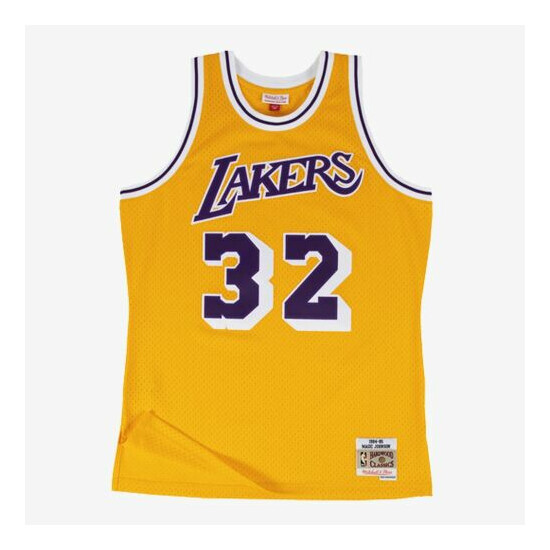 Mitchell & Ness Los Angeles Lakers Magic Johnson #32 Home HWC Swingman Jersey Thumb {1}