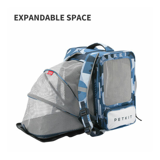 PETKIT Foldable Pet Cat Backpack Tent Dog Carrier Mesh Bag Breathable Travel Bag image {2}