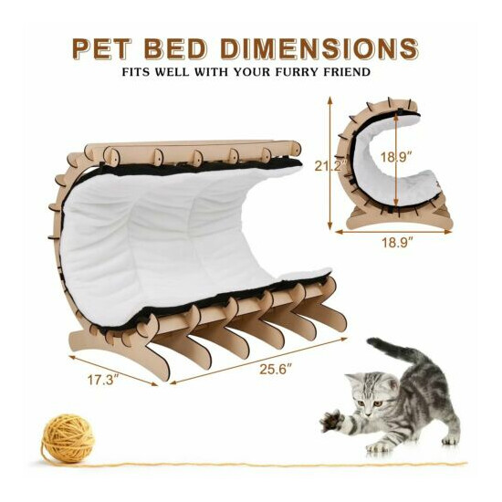 Cat Hammock Mounted Bed perch Kitten Pet Warm Fleece Basket Cradle Plush  image {2}
