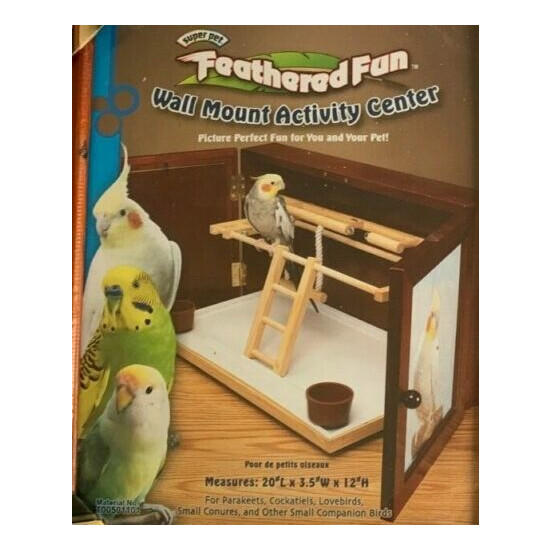 FEATHERED FUN * Wall Mount BIRD Activity Center * PARAKEETS COCKATIELS * NEW image {1}