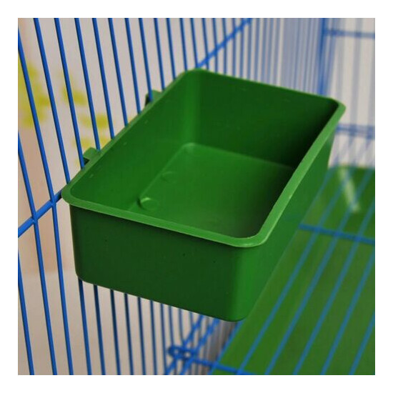 Multifunction Creative Food Tray Parrot Green Bathtub Bird Pet Supplies New 1pc image {1}