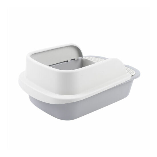 Cat Litter Box Anti-Splash Bedpan Toilet Enclosure Cleaning Supplies w/Shovel US image {4}