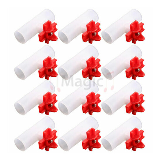 12x Horizontal Side Poultry waterer Nipple Chicken Nipple Waterer with 3/4" tee image {1}