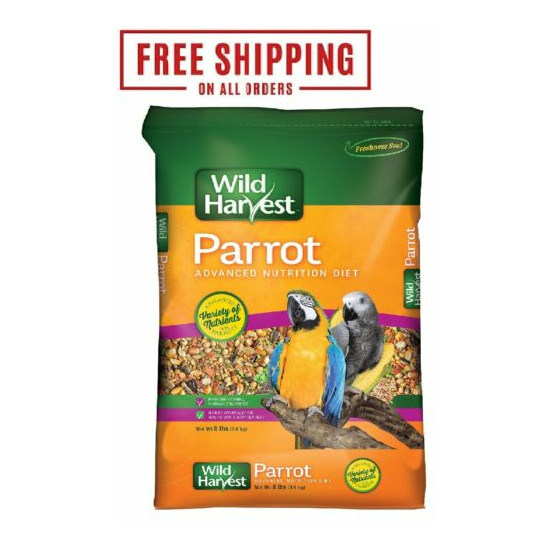 Wild Harvest Parrot Advanced Nutrition Diet Dry Bird Food, 8 lbs image {1}