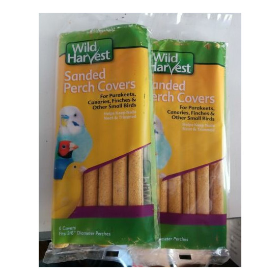 2 Pack Wild Harvest Sanded Perch Covers for Parakeets And Small Birds 12 Total image {1}