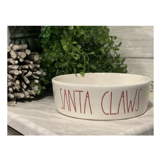 Rae Dunn SANTA CLAWS Cat Dish Bowl Pet Christmas Holiday *Brand New D4 image {4}