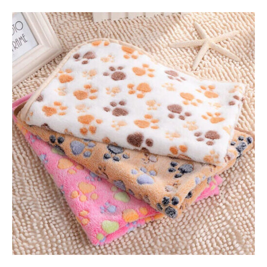 Dog Cat Puppy Pet Fleece Blanket Mat Warm Soft Bed Blankets Sofa Cushion S~2XL image {1}