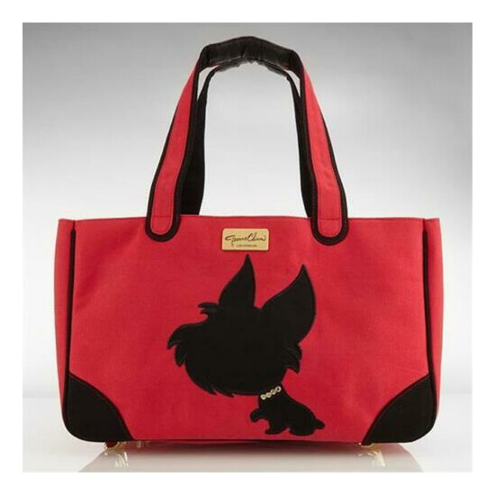 JCLA Yk-R-C I Love New Yorkie Canvas Tote Red image {1}