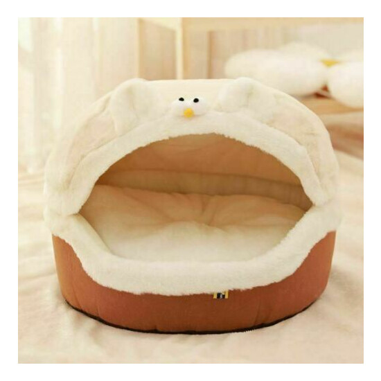 Pet Dog Cat House Bed Sofa Cushion Tent Mat Half Coverd Removable Kitty Puppy image {2}