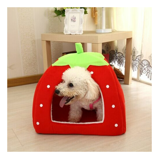 Pet Dog Cat Bed House Tent Kennel Warm Cushion Basket Cave Pet Products Supplies image {2}