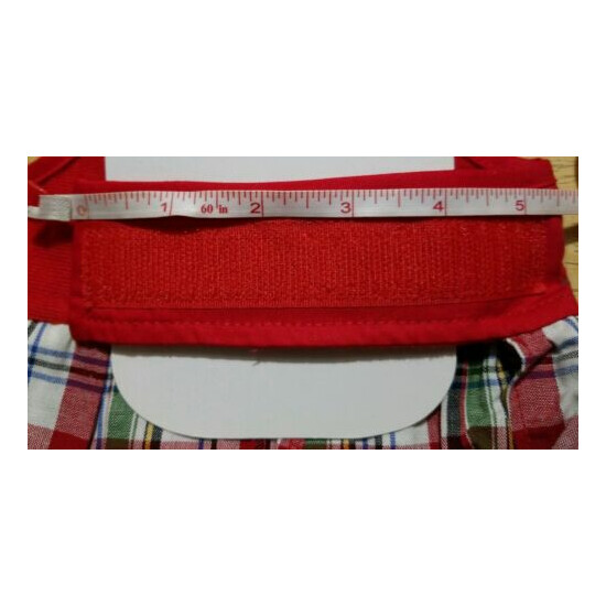 NEW PETCO CAT DOG RED PLAID DRESS PLEATED SKIRT COSTUME CLOTHES HOOK LOOP CLOSE image {6}