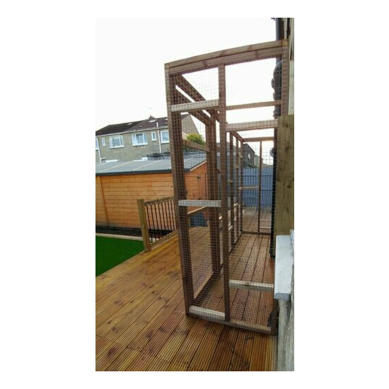 Catio Cat Lean to 8ft x 4ft x 7.5ft Secure Safe Garden Pet Run Accessories 1/2x1 image {4}