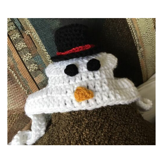 Cat Costume Snowman Hat Party Handmade Crochet image {1}